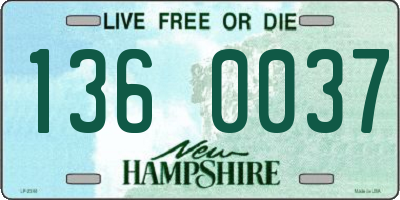 NH license plate 1360037