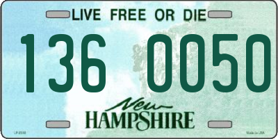 NH license plate 1360050