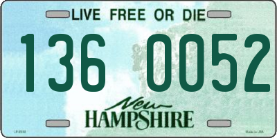 NH license plate 1360052