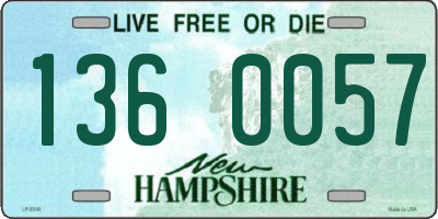 NH license plate 1360057