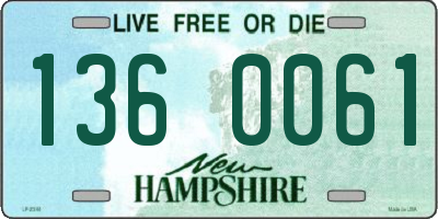 NH license plate 1360061