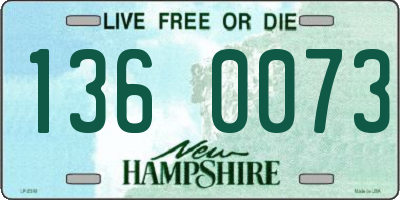 NH license plate 1360073