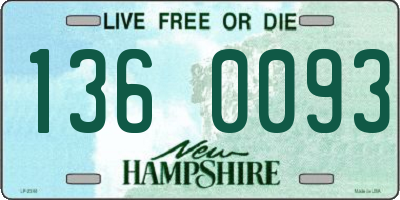 NH license plate 1360093