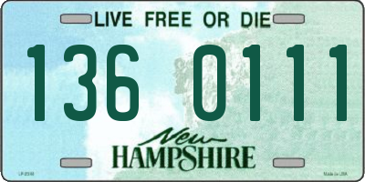 NH license plate 1360111