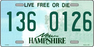 NH license plate 1360126