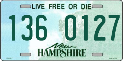 NH license plate 1360127