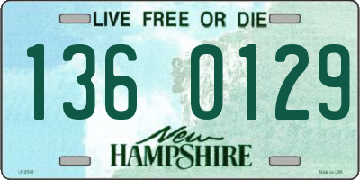 NH license plate 1360129