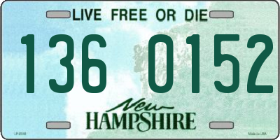 NH license plate 1360152