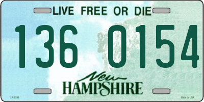 NH license plate 1360154