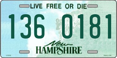 NH license plate 1360181