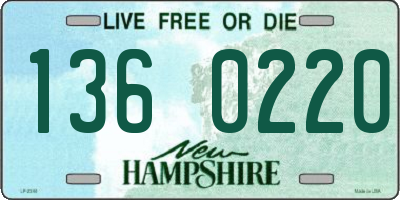 NH license plate 1360220