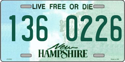 NH license plate 1360226