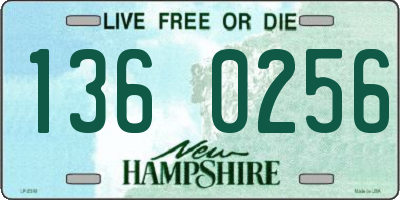 NH license plate 1360256