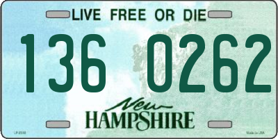 NH license plate 1360262