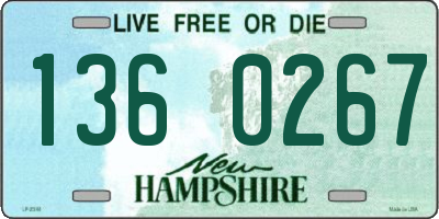 NH license plate 1360267