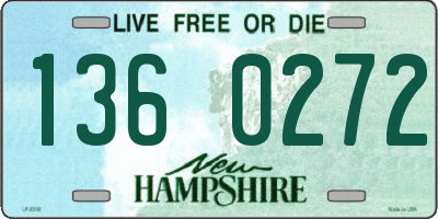 NH license plate 1360272