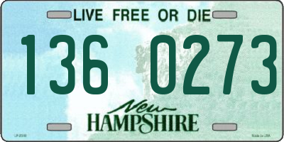 NH license plate 1360273