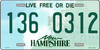 NH license plate 1360312