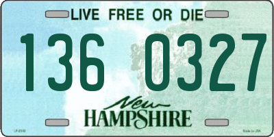 NH license plate 1360327