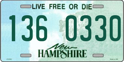 NH license plate 1360330
