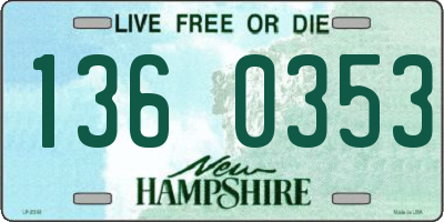 NH license plate 1360353