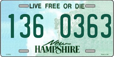 NH license plate 1360363