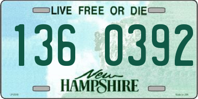 NH license plate 1360392