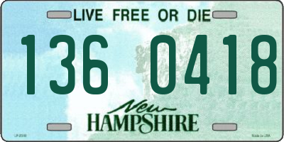 NH license plate 1360418