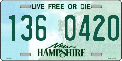 NH license plate 1360420