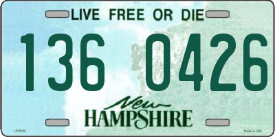NH license plate 1360426