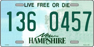NH license plate 1360457