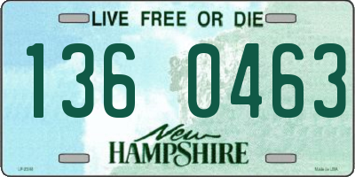 NH license plate 1360463