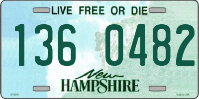 NH license plate 1360482