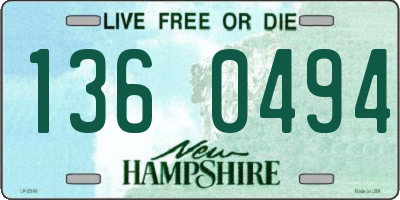 NH license plate 1360494