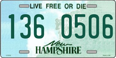 NH license plate 1360506
