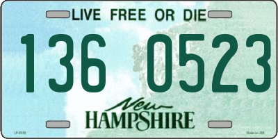 NH license plate 1360523