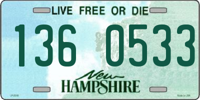 NH license plate 1360533