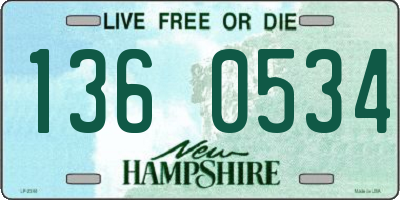 NH license plate 1360534