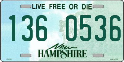 NH license plate 1360536