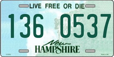 NH license plate 1360537
