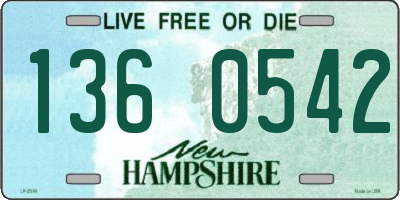 NH license plate 1360542