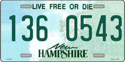 NH license plate 1360543