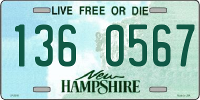 NH license plate 1360567