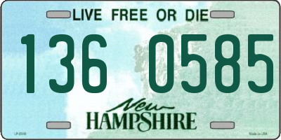NH license plate 1360585