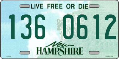 NH license plate 1360612