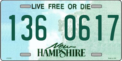 NH license plate 1360617