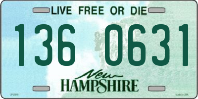 NH license plate 1360631