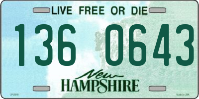 NH license plate 1360643
