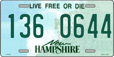 NH license plate 1360644