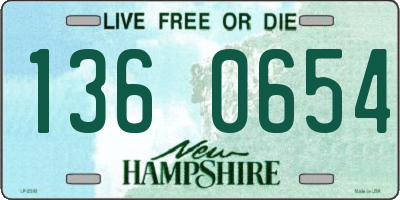 NH license plate 1360654